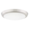 GRUENLICH LED Flush Mount Ceiling Lighting Fixture, 13 Inch Dimmable 22W (150W Replacement) 1340 Lumen, Metal Housing with Nickel Finish, ETL and Damp Location Rated 