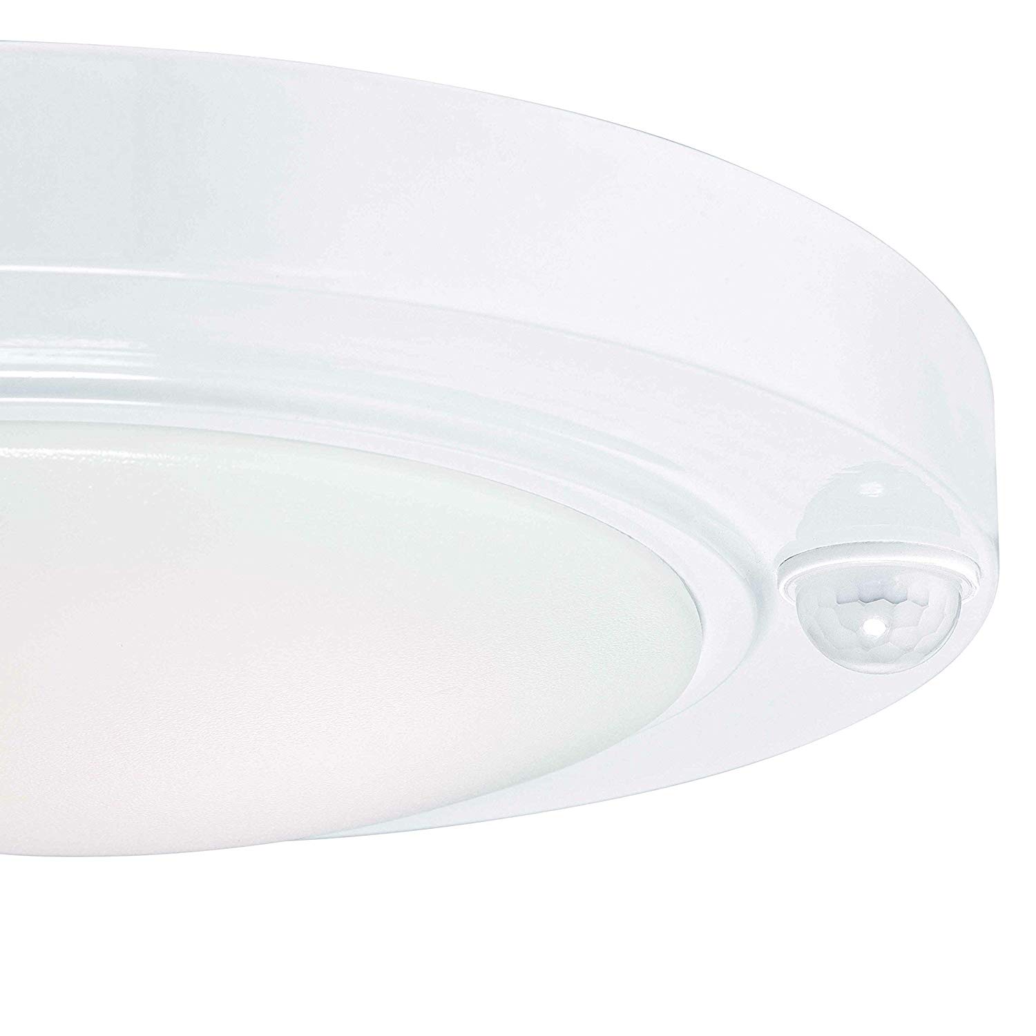 GRUENLICH LED Motion Sensor Flush Mount Ceiling Lighting Fixture, 10.25 Inch 14.5W 1100 Lumen, Metal Housing with White Finish, ETL Rated, 2-Pack