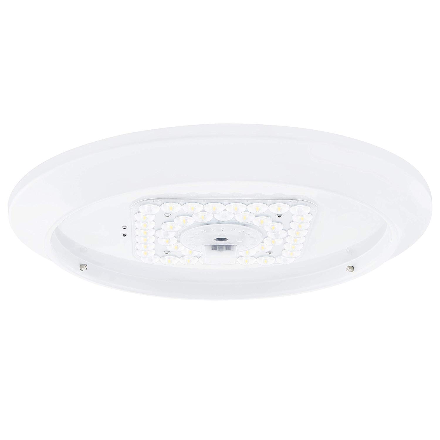GRUENLICH LED Flush Mount Ceiling Lighting Fixture, 11 Inch Dimmable 19W (125W Replacement) 1170 Lumen, Metal Housing with White Finish, ETL and Damp Location Rated, 2-Pack