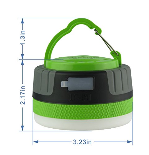 LIT-PaTH Rechargeable LED Camping Lighting Fixture Camping Lantern with Magnet Base and 2200 mAh Charger for Mobile, Survival Kit for Emergency, Hurricane, Outage