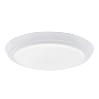 GRUENLICH LED Flush Mount Ceiling Lighting Fixture, 13 Inch Dimmable 22W (150W Replacement) 1340 Lumen, Metal Housing with White Finish, ETL and Damp Location Rated 
