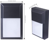 LIT-PaTH Outdoor LED Wall Lantern, Wall Pack Wall Sconce as Porch Light, 12W 1000 Lumens, Aluminum Housing Plus PC, Waterproof Outdoor Rated, ETL and ES Qualified, 2-Pack