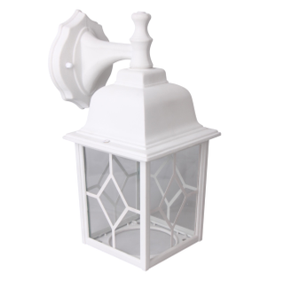 ETL and ES Qualified 800 Lumen 9.5W LIT-PaTH Small Outdoor LED Wall Lantern 2-Pack 75W Equivalent Aluminum Housing Plus Glass Wall Sconce as Porch Light Matte White Finish 