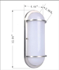 LIT-PaTH Outdoor LED Bulkhead Light Worked as Wall Lantern Wall Sconce or Flush Mount Ceiling Light, 12W Replace 100W, 1000 Lumen, 5000K Daylight White, Water-Proof, ETL and ES Qualified