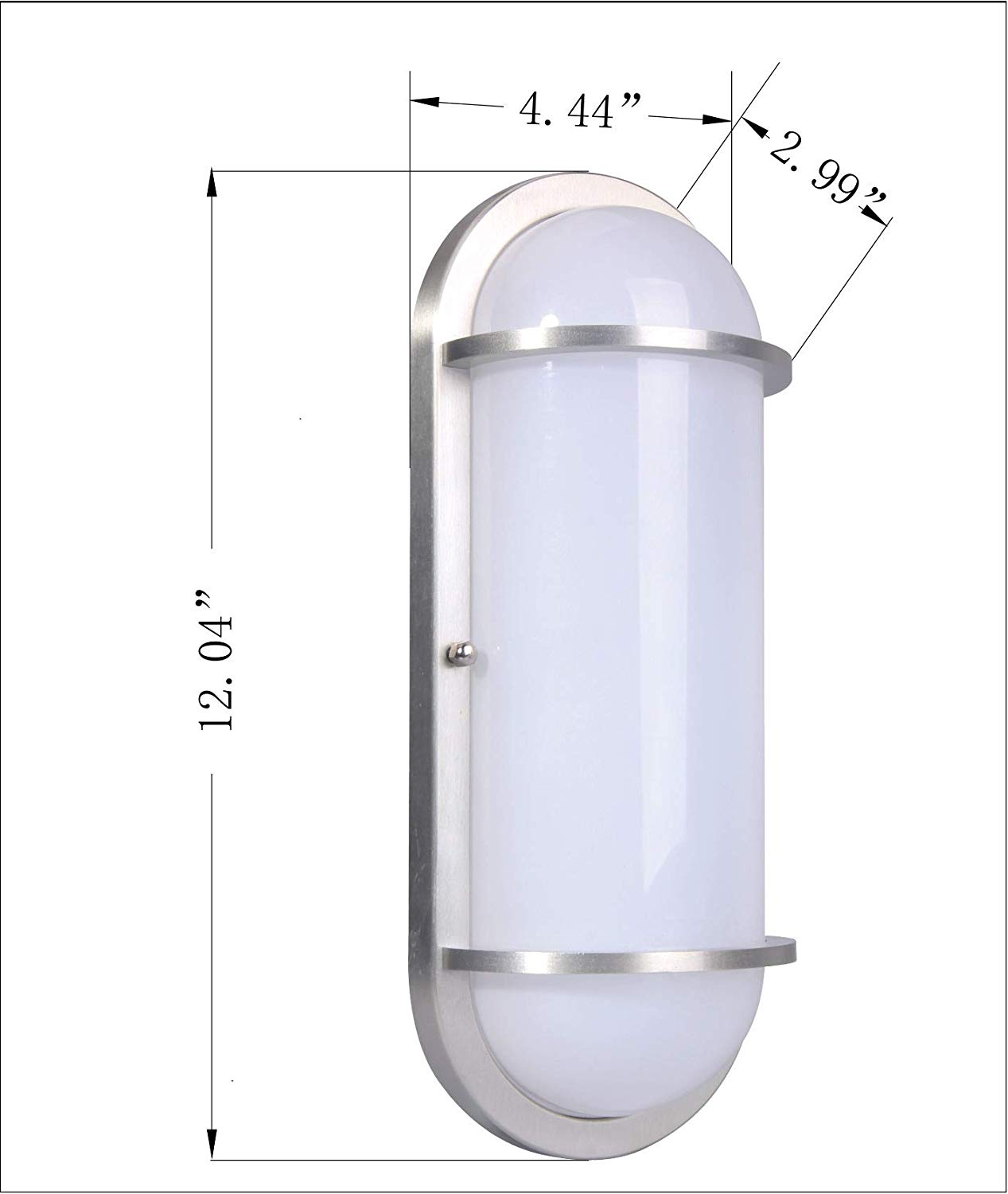LIT-PaTH Outdoor LED Bulkhead Light Worked as Wall Lantern Wall Sconce or Flush Mount Ceiling Light, 12W Replace 100W, 1000 Lumen, 5000K Daylight White, Water-Proof, ETL and ES Qualified