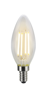 LIT-PaTH LED Vintage Light Bulb, Edison Light, B11 Candelabra, CRI90+, 5.5W (60W Equivalent) 500 Lumen, Dimmable, 2700K, with E12 Base for Chandelier, 1-Pack