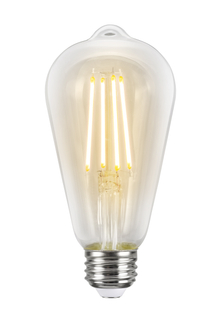 LIT-PaTH LED Edison Light, Vintage Filament Bulb, ST64(ST19) 9W (60W Equivalent) 800 Lumen, Dimmable, 2700K, E26 Base, 1-Pack
