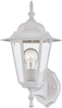 Gruenlich Outdoor Wall Lantern, Wall Sconce as Porch Lighting Fixture with One E26 Base Max 100W, Aluminum Housing Plus Glass, ETL Rated, Bulb Not Included (White Finish)
